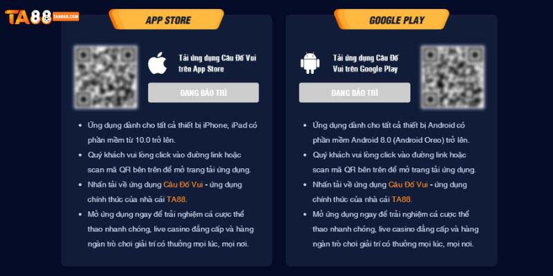 Điều kiện thích hợp để tải app TA88